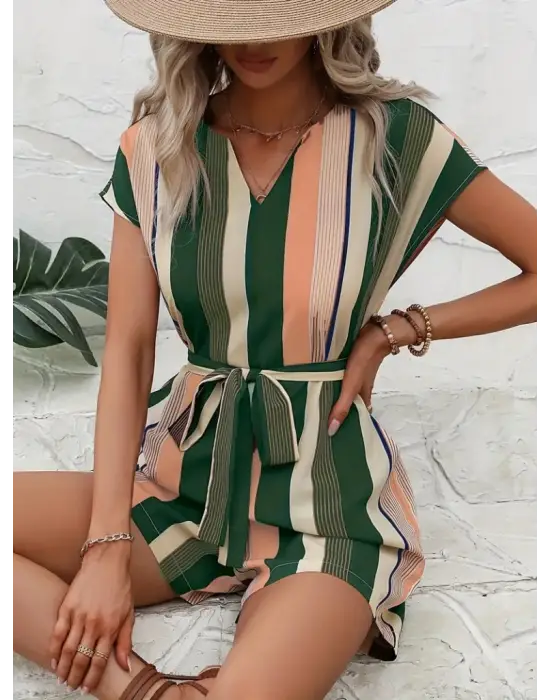 Omarı Yaz Şıklığına Hazır Keten Tulum