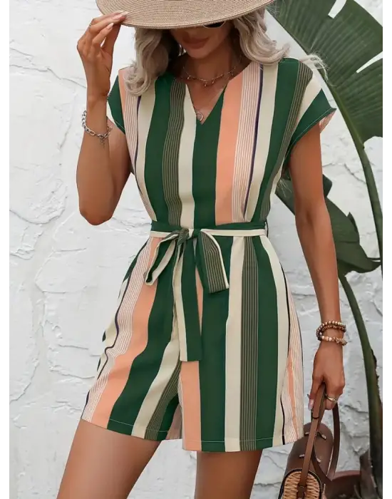 Omarı Yaz Şıklığına Hazır Keten Tulum