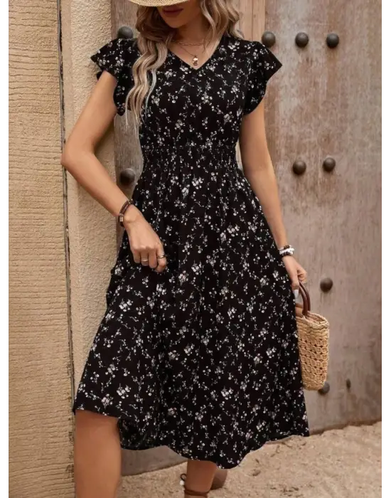 Omarı Yazın Klasik Tarzınızı Tamamlayacak Çiçek Desenli Elbise