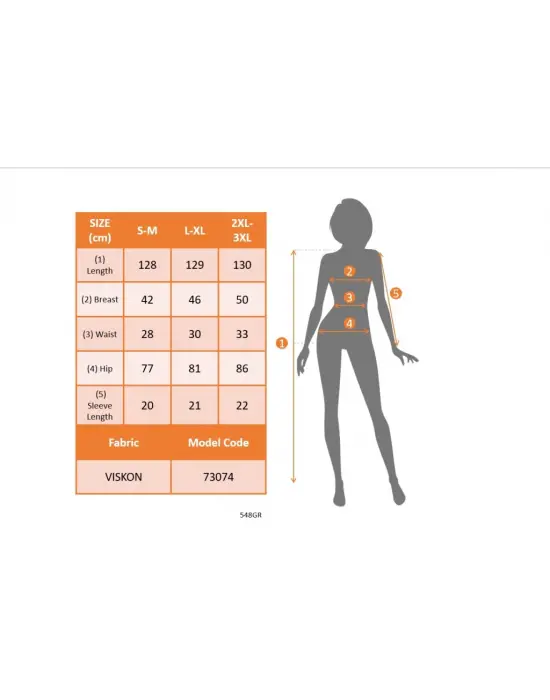 Kadın Kısa Kollu V Yakalı Beli Lastikli Uzun Viskon Elbise