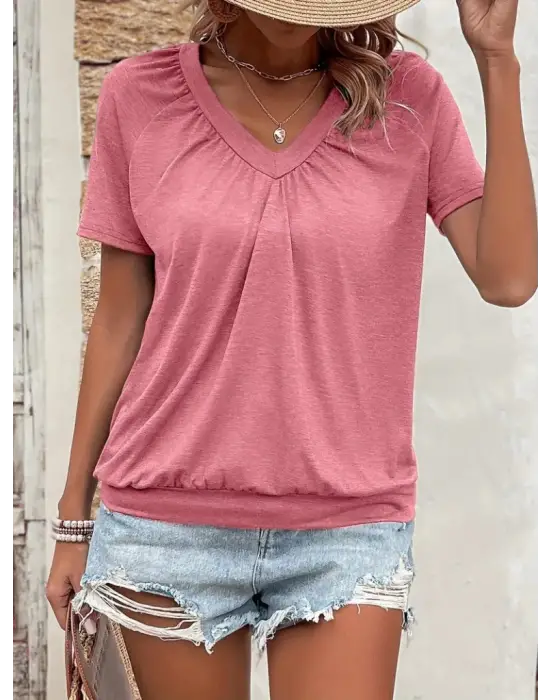 Omarı Şık V Yakalı Kadın Bluzu