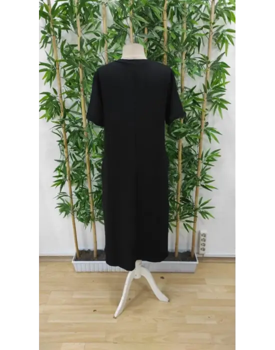 Omarı V Yakalı Kadın Uzun Elbise