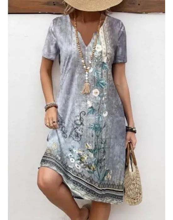 Omarı Yaz Şıklığınızı Tamamlayacak Desenli Elbise