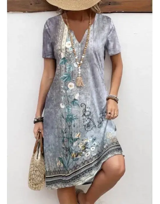 Omarı Yaz Şıklığınızı Tamamlayacak Desenli Elbise