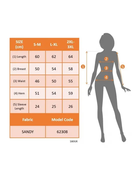 Kadın Kısa Kollu V Yakalı önden şerit Detaylı Sandy Bluz