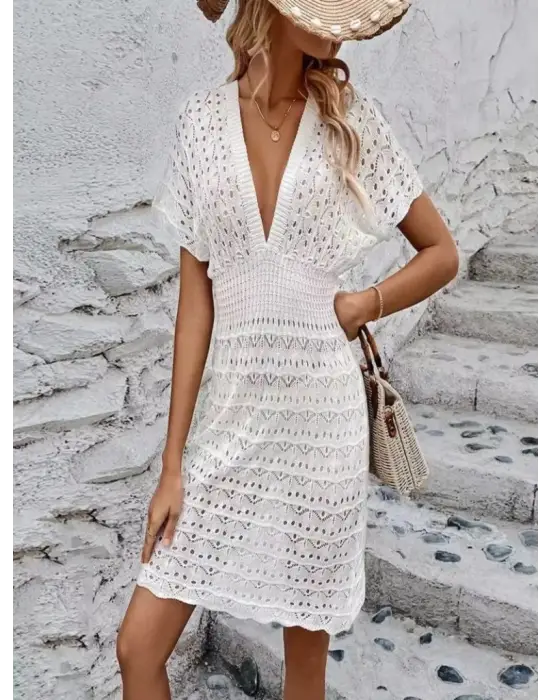 Omarı Yazın Rahatlığını Yansıtan Triko Elbise