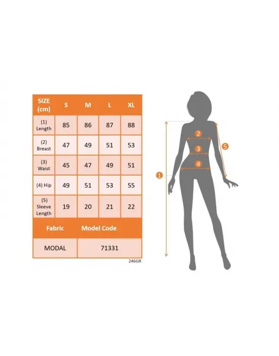 Kadın Kısa Kollu V Yakalı Ribanalı Modal Mini Elbise