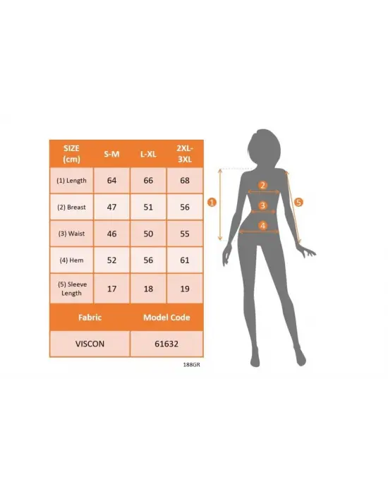 Kadın Kısa Kollu V Yakalı şerit Detaylı Viskon Bluz