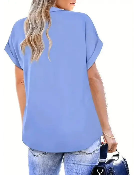 Omarı Sade Şıklıkta Kadın Uzun Bluz