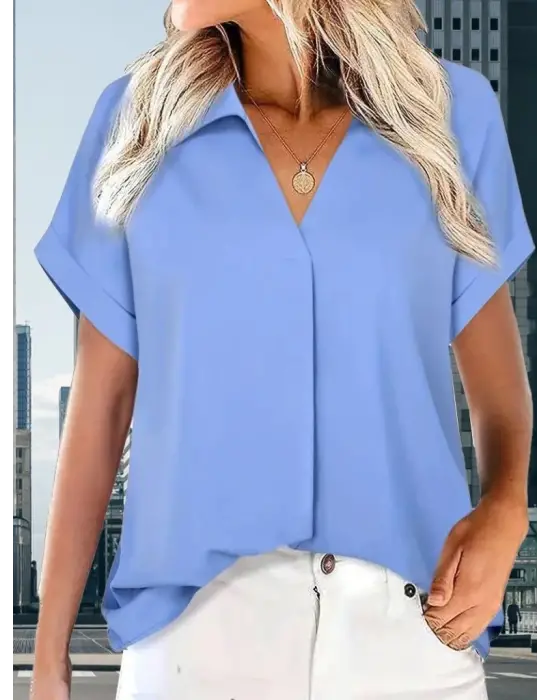 Omarı Sade Şıklıkta Kadın Uzun Bluz