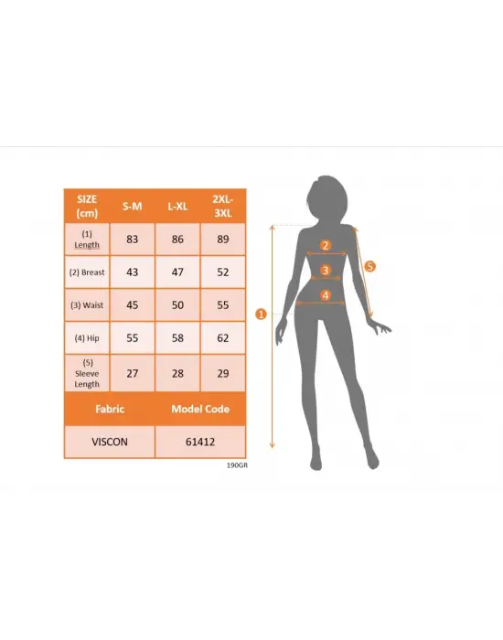 Omarı Yuvarlak Yaka Kol Detaylı Viskon Elbise