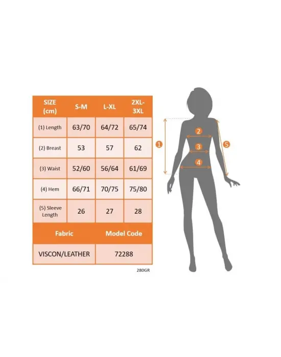Kadın Kısa Kollu Yuvarlak Yaka Viskon Bluz + Kolsuz Fermuarlı çatlak Deri Yelek