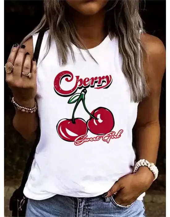 Omarı Yazılı Kadın Kolsuz Bluz