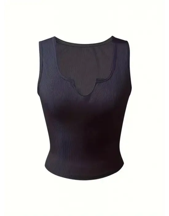 Omarı Şıklığıyla Öne Çıkan Kolsuz Kaşkorse Bluz