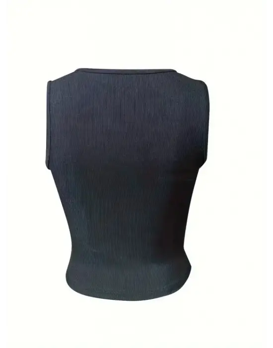 Omarı Şıklığıyla Öne Çıkan Kolsuz Kaşkorse Bluz