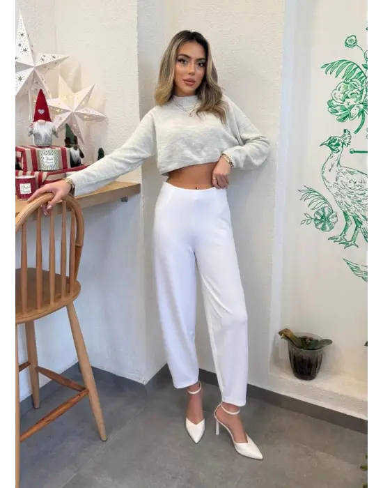 Kadın Krep Kumaş Pantolon