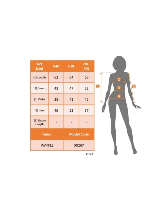 Kadın Kruvaze Yaka Askı Halka Aksesuar Detay Waffle Bluz