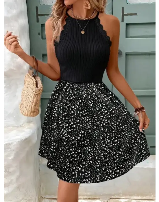 Kadın Omuzlardan Açık Reglan Kol Detaylı üst Fırfırlı Kaşkorse Alt Süprem Elbise