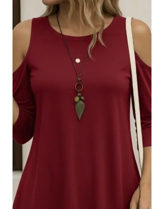 Asimetrik Kesim Viskon Bluz