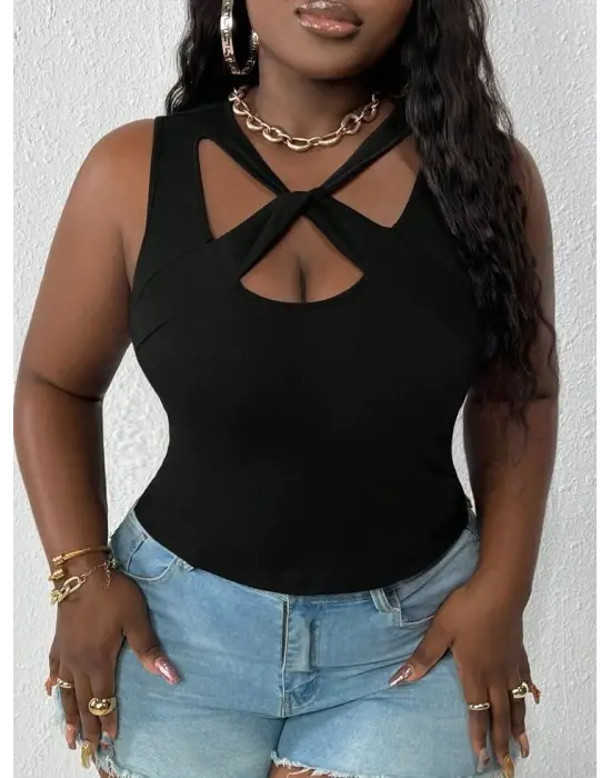 Kadın önden çapraz Detay Askılı Viskon Bluz