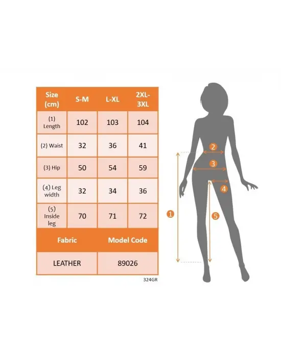Kadın önden Fermuarlı Cepli Geniş Kesim Lame Deri Pantolon