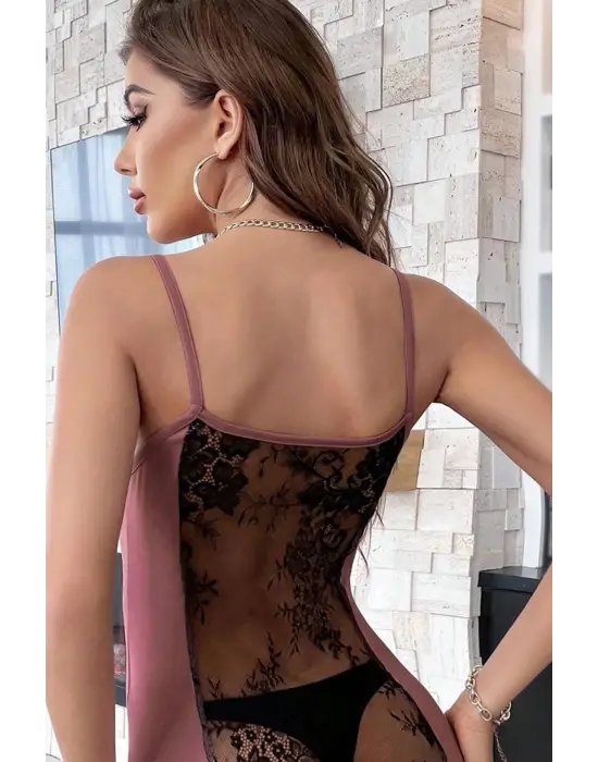 Omarı Dantelli Kadın Mini Gecelik