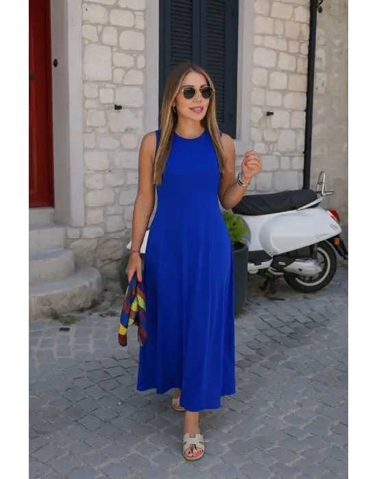 Omarı Elegan Kadın Viscon Elbise - www.benorra.com