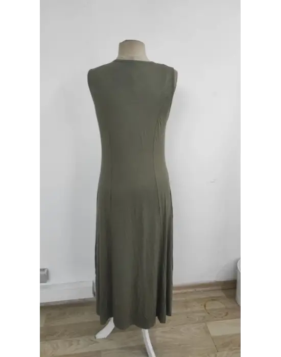 Omarı Elegan Kadın Bisiklet Yaka Elbise