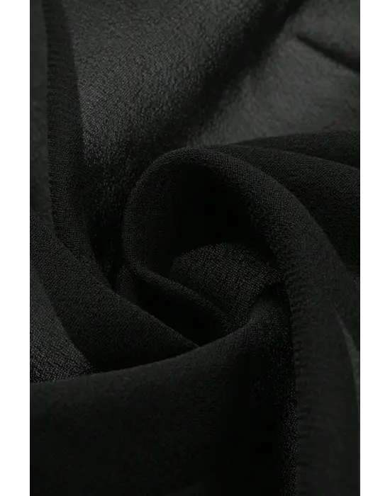 Omarı Siyah Beyaz Transparan Belden Bağlamalı Pareo Seti