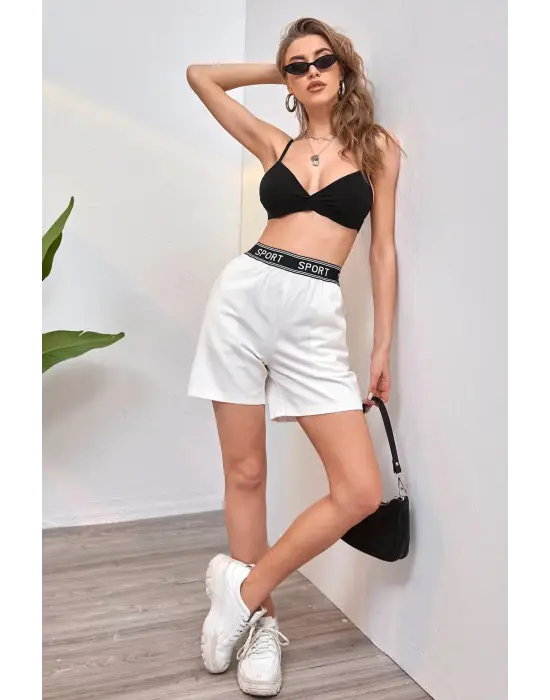 Omarı Sırtı Açık Crop Top Bluz - Siyah Kadın Kıyafeti