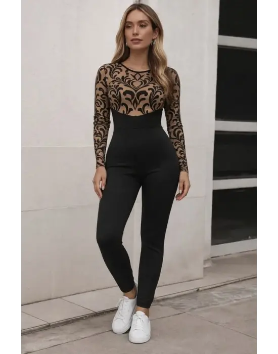 Kadın Siyah Krep Kumaş Pantolon