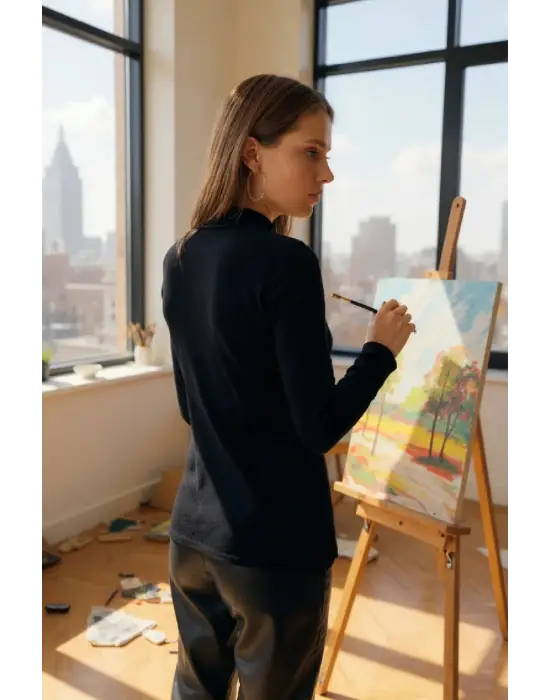 Kadın Siyah Parmak Detaylı Esnek Uzun Kollu Body