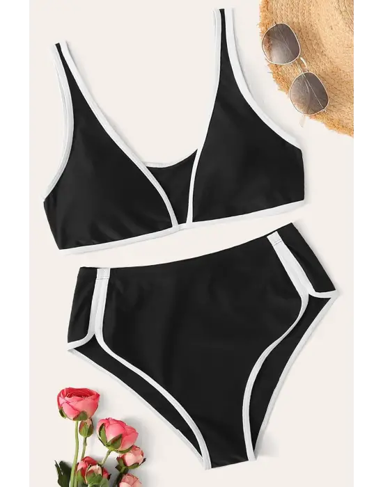 Omarı Yüksel Bel Sütyen Külot Takımı