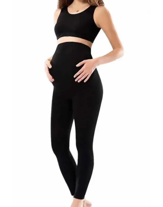 Omarı Uzun Mat Siyah Hamile Taytürk