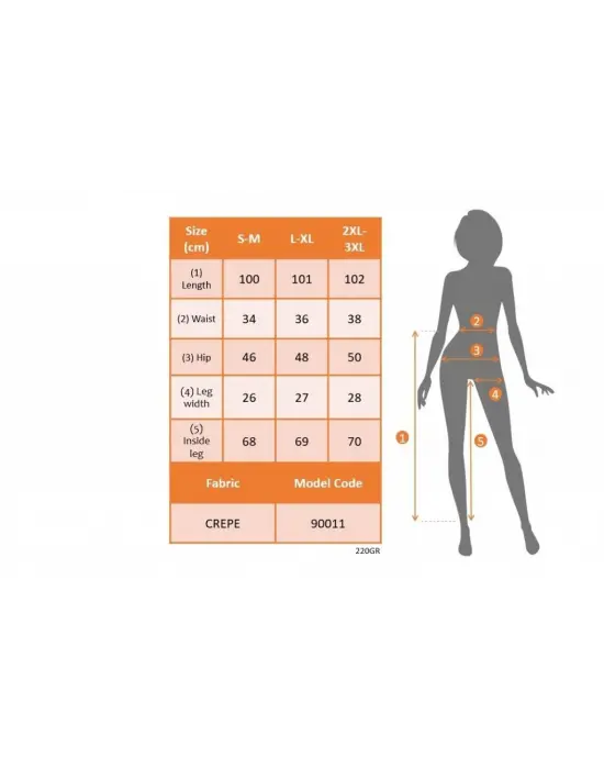 Kadın üste Oturan Bilek üzerinde Biten Paça Krep Pantolon