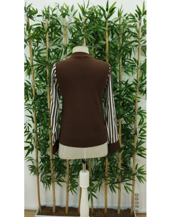 Kadın Uzun Kollu Balıkçı Yaka Bürümcük Bluz