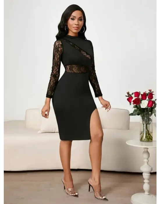 Etkileyici Mini İthal Krep Elbise