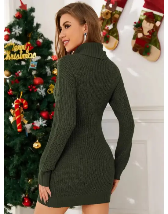 Omarı Şıklığıyla Fark Yaratan Kadın Balıkçı Yaka Elbise