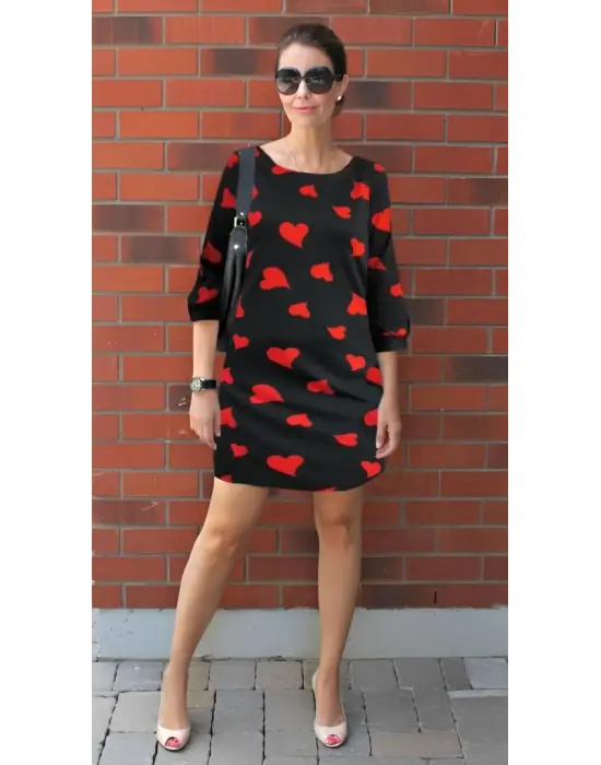 Kadın Uzun Kollu Bisiklet Yaka Dalgıç Mini Boy Elbise