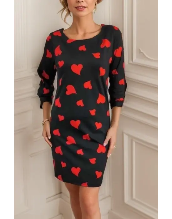 Omarı Şık Kadın Dalgıç Mini Boy Elbise