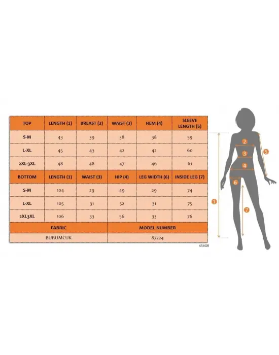 Kadın Uzun Kollu Bisiklet Yaka Desenli Burgu Bluz Ve Pijama Ikili Takım