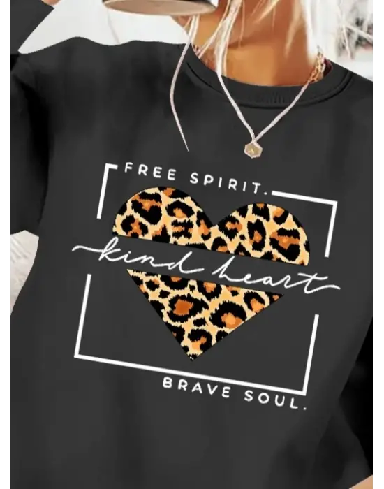 Kadın Uzun Kollu Bisiklet Yaka Desenli Viskon Iki Iplik Bluz