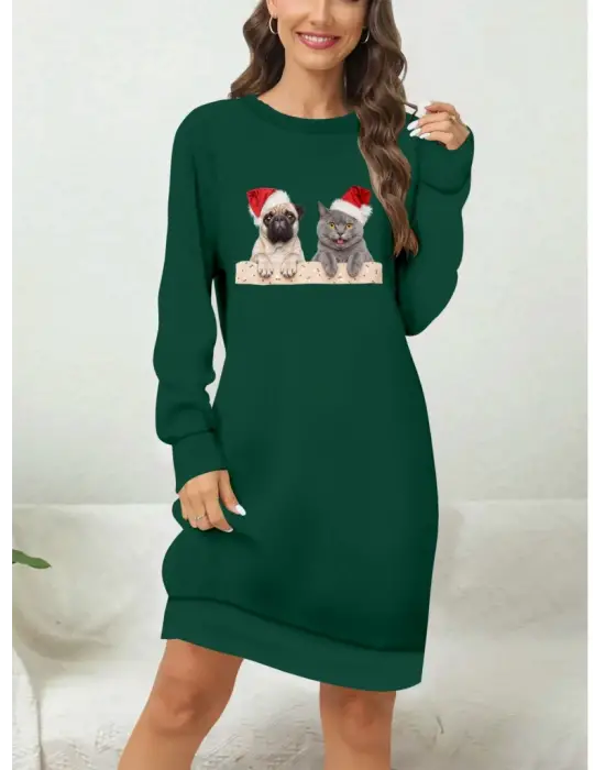 Omarı Desenli Viskon Uzun Kollu Kadın Bluzu