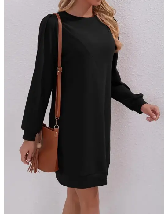 Omarı Şık Kadın Uzun Kollu Elbise