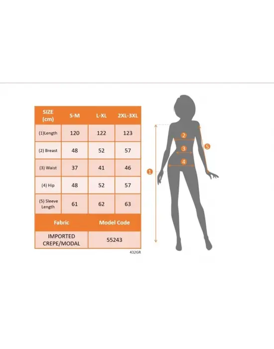 Kadın Uzun Kollu Bisiklet Yaka Ithal Krep Bluz Alt Desenli Modal Midi Elbise