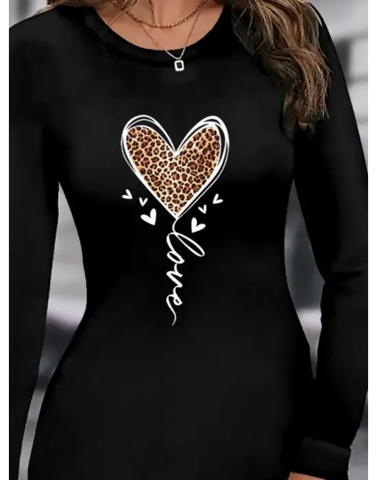 Omarı Şık ve Rahat Kadın Viskon Elbise