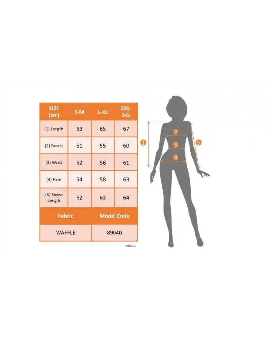 Kadın Uzun Kollu Bisiklet Yaka Kolları Tüllü Waffle Bluz