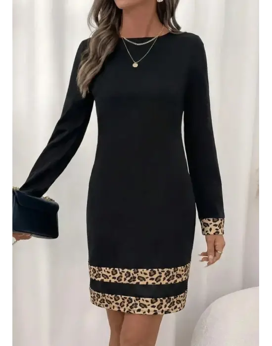 Şık Kadın Mini Ithal Krep Elbise