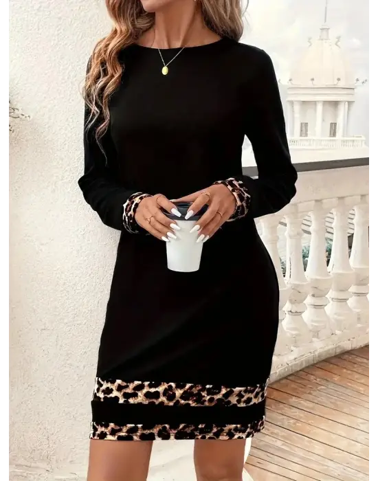 Şık Kadın Mini Ithal Krep Elbise