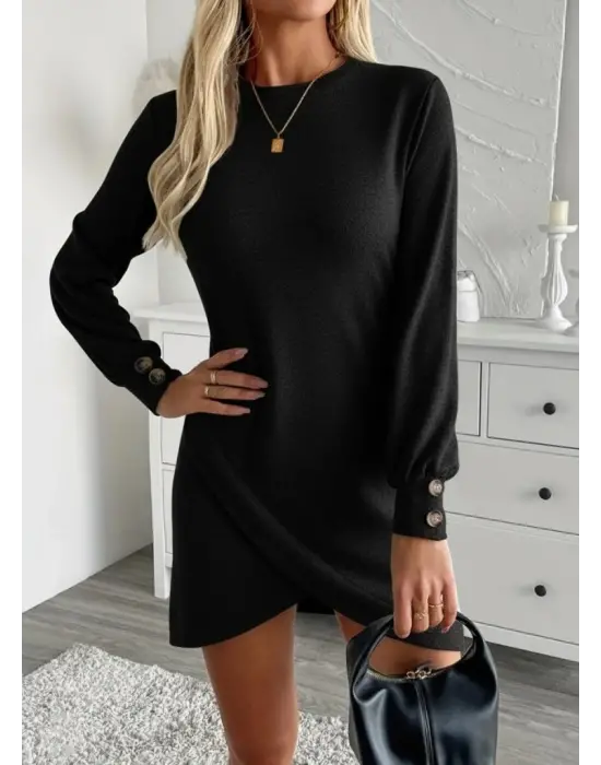 Etkileyici Kadın Mini Yumoş Elbise